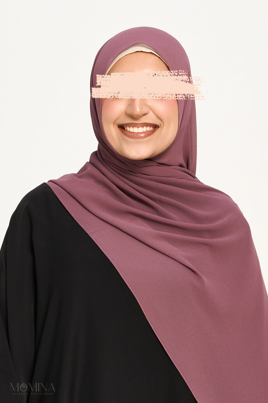 Premium Chiffon Hijab - Fig