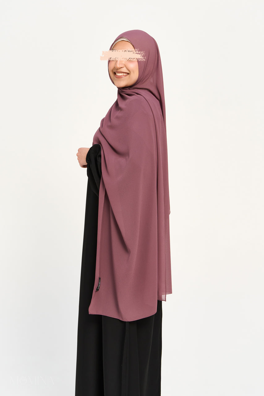 Premium Chiffon Hijab - Fig