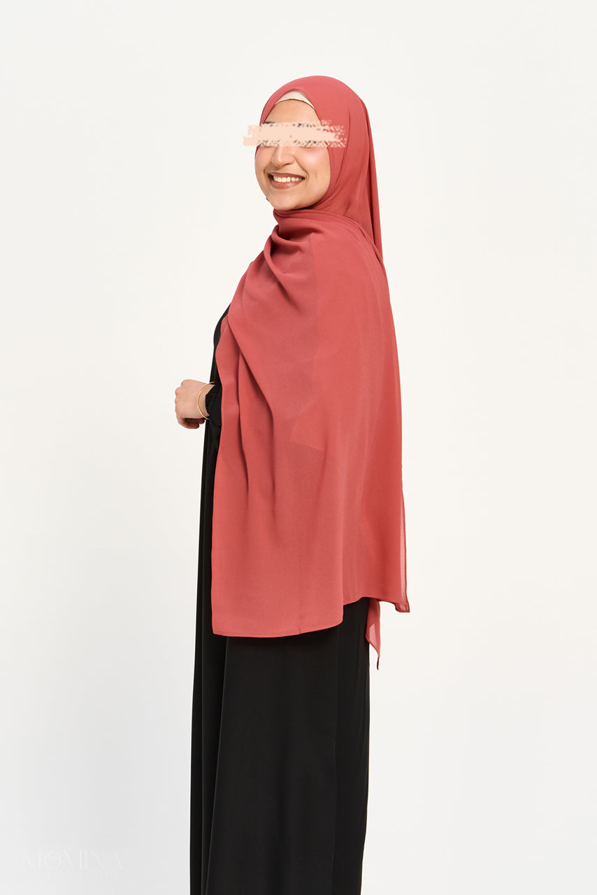 Premium Chiffon Hijab - Grapefruit