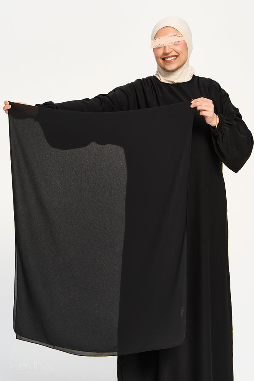 Premium Chiffon Hijab - Ink