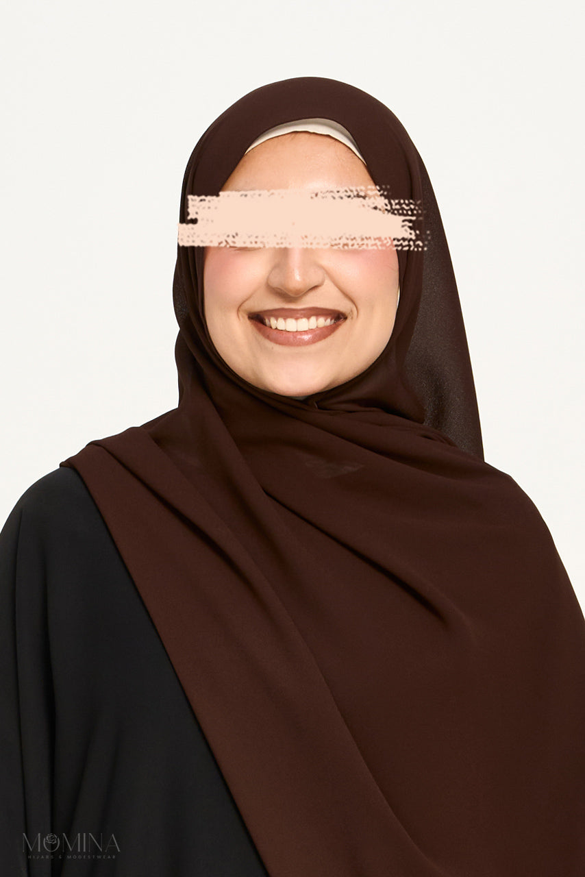 Premium Chiffon Hijab - Lava Cake