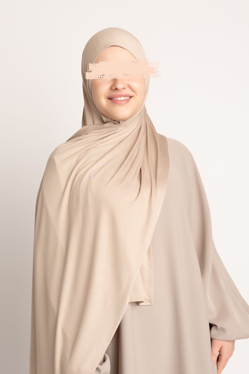 Premium Jersey Hijab - Oat