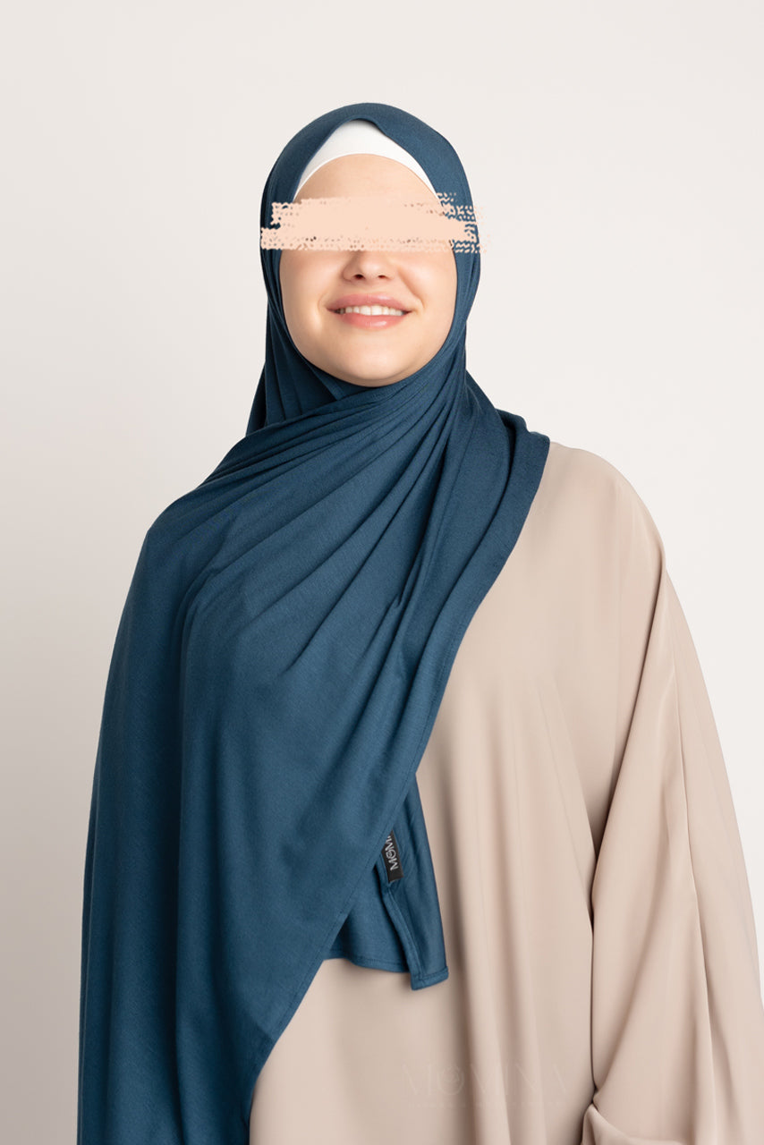 Premium Jersey Hijab - Peacock