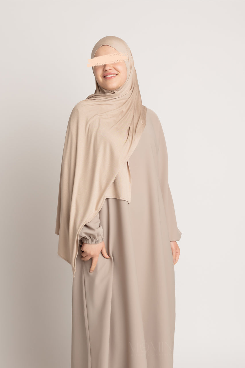 Premium Jersey Hijab - Sand