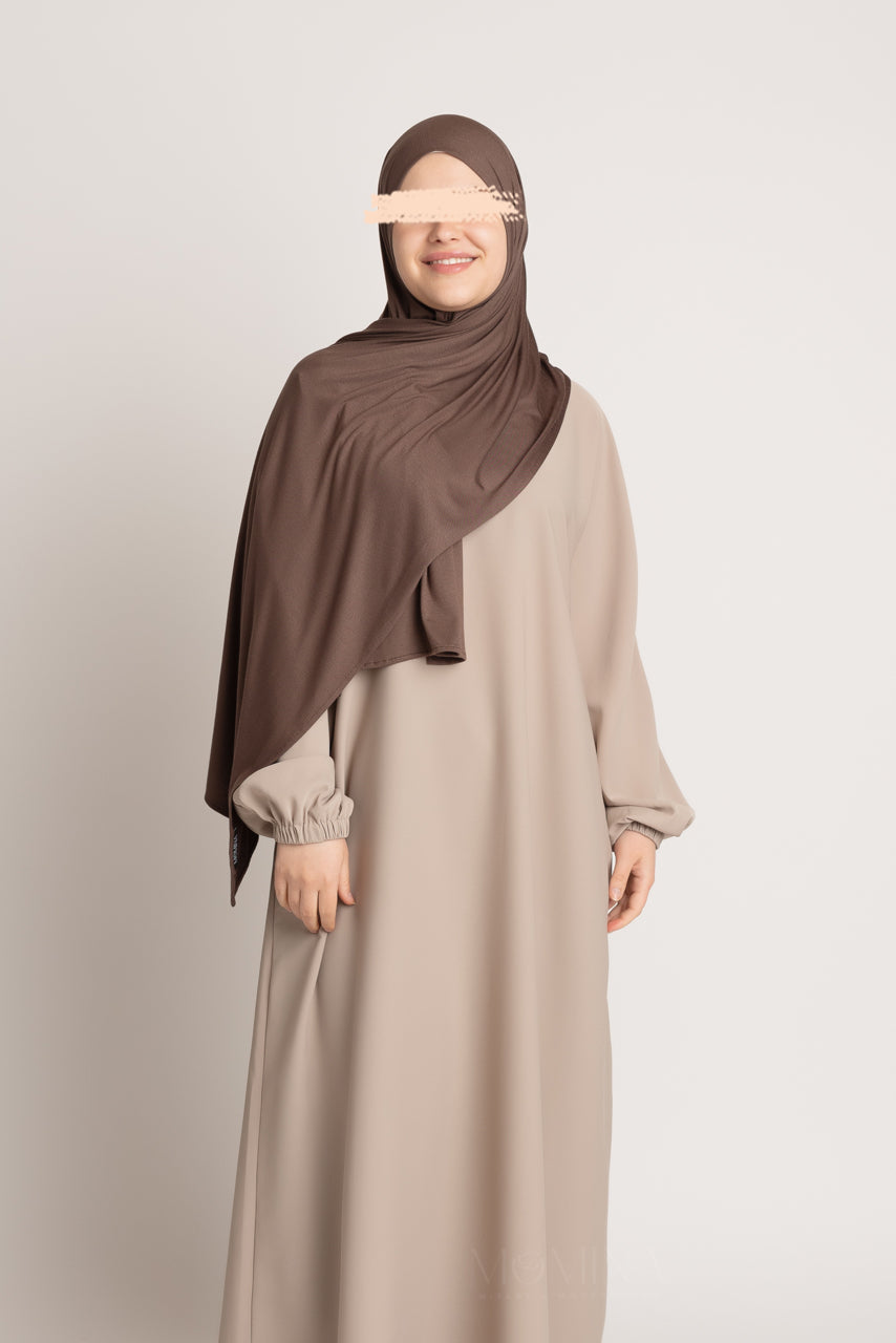 Premium Jersey Hijab - Suede Brown