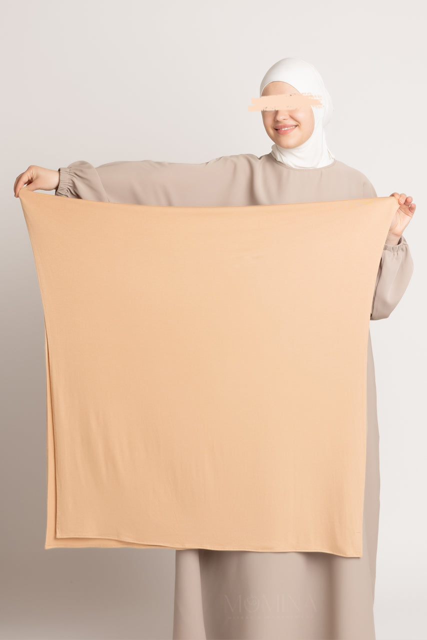 Premium Maxi Jersey Hijab - Camel