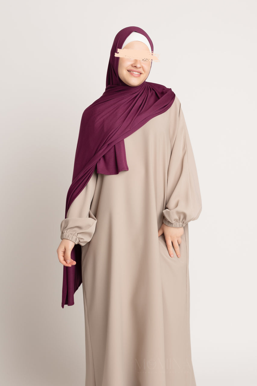 Premium Maxi Jersey Hijab - Mahogany