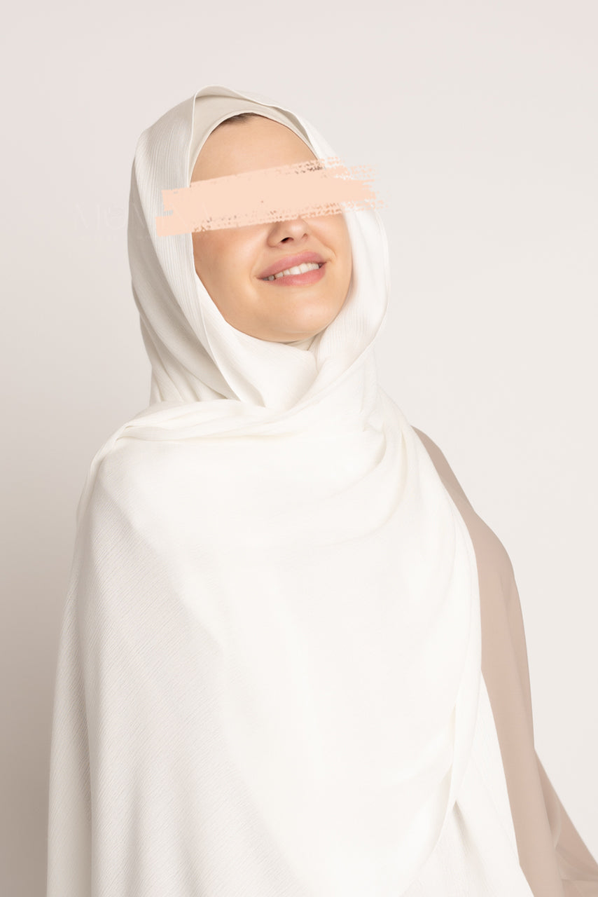 Premium Rayon Hijab - Swan White