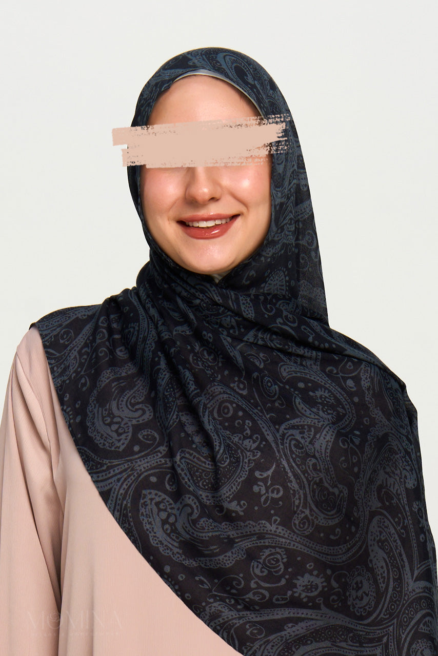 Printed Modal Hijab - Poised Pashmina