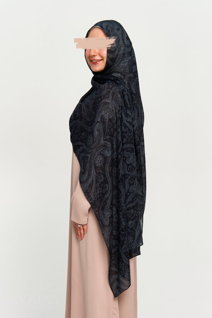 Printed Modal Hijab - Poised Pashmina