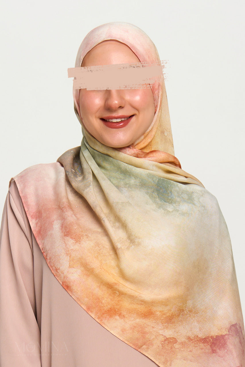 Printed Modal Hijab - Sage Silk
