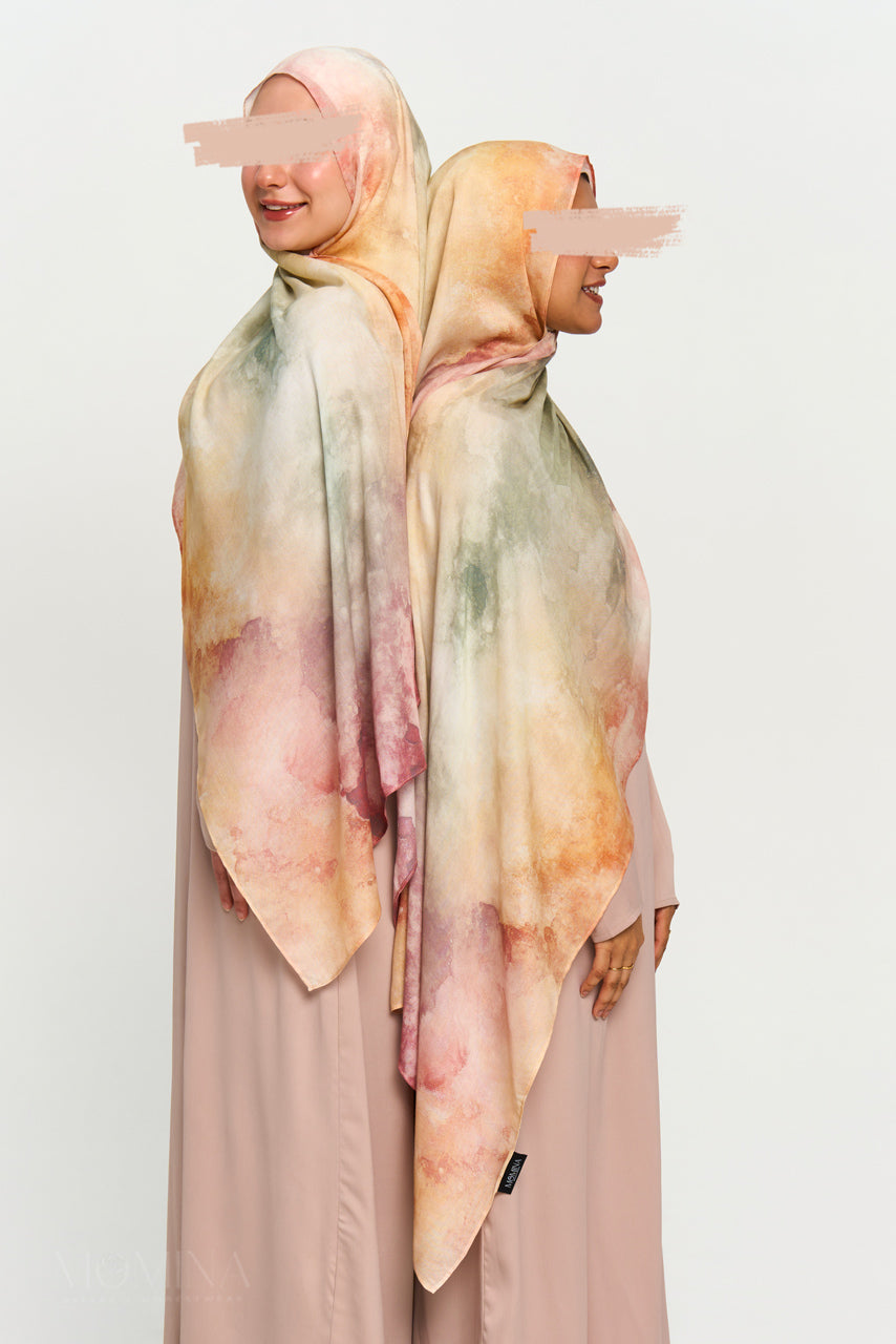 Printed Modal Hijab - Sage Silk