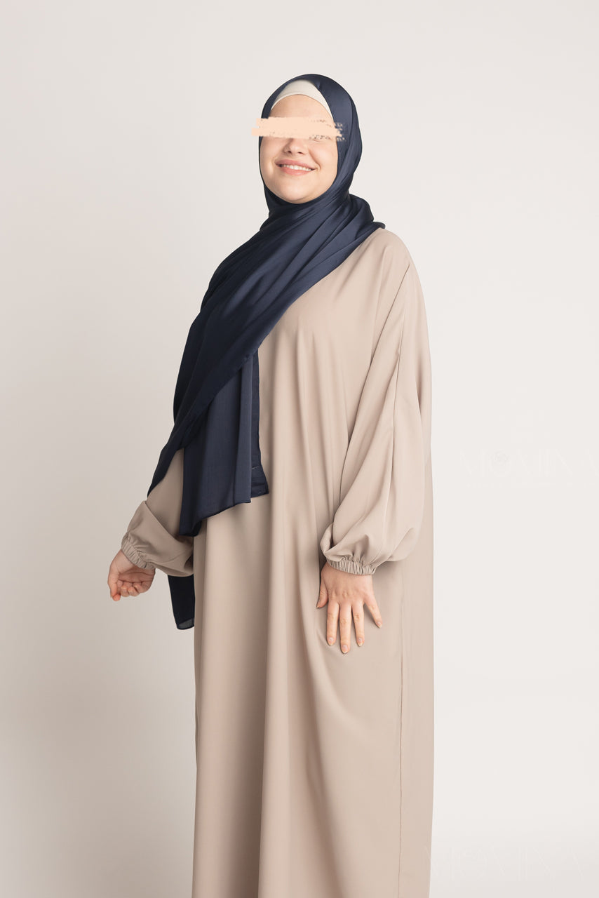 Hijab froissé en satin de soie - Royal Blue