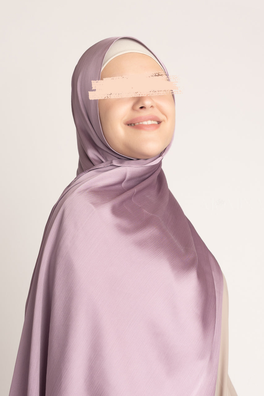 Hijab en satin de soie froissé - Royauté