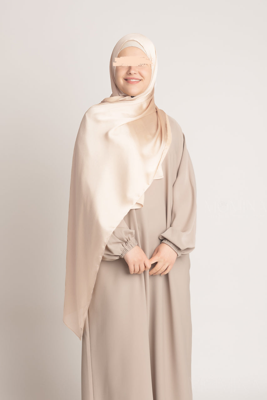 Silk Satin Crinkle Hijab - Stardust