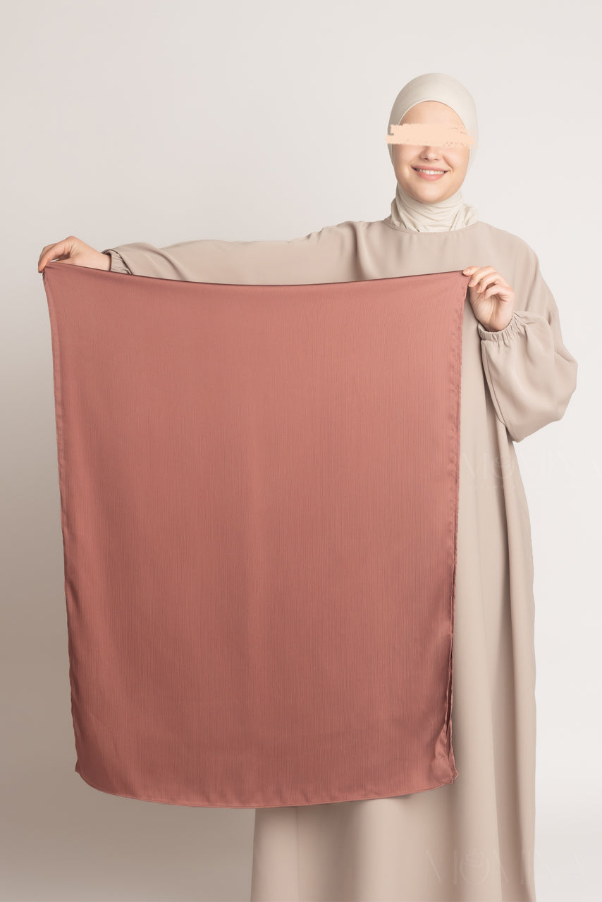 Satin Crinkle Hijab - Sunstone