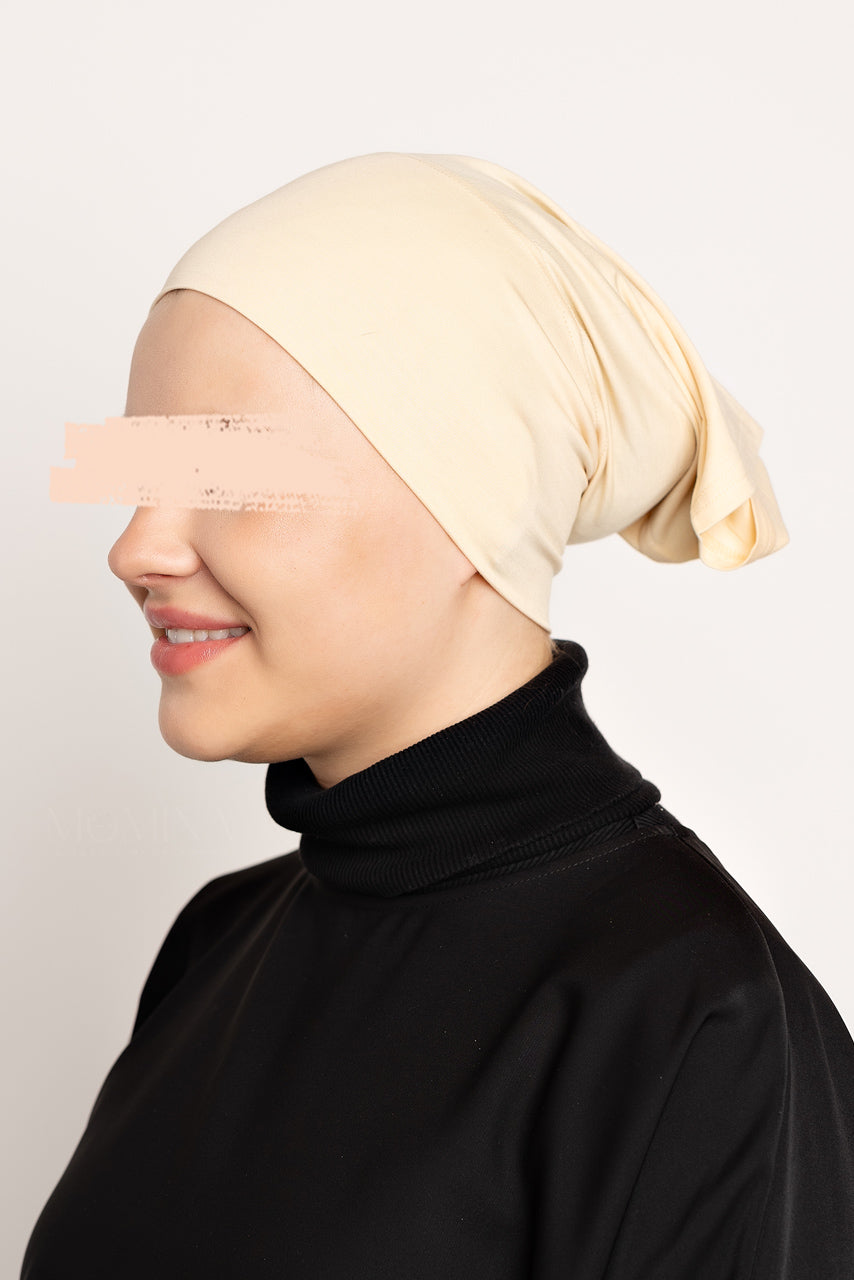 Bamboo Jersey Hijab Undercap - Sweet Cream