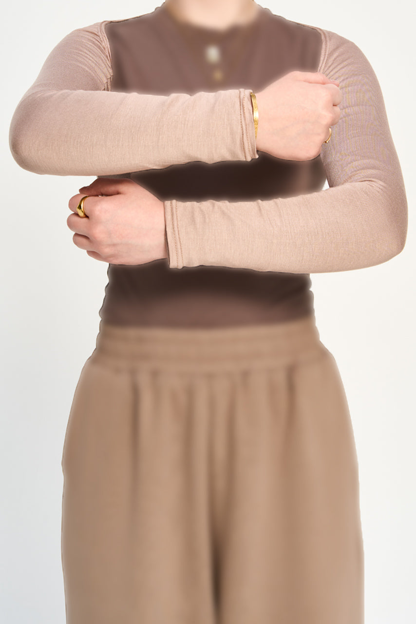 Seamless Arm Sleeve - Taupe