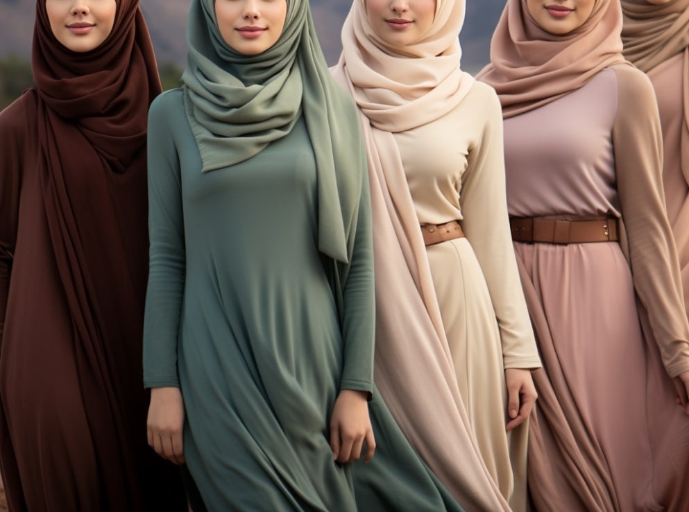 A group of muslim ladies wearing hijabs from Momina hijabs