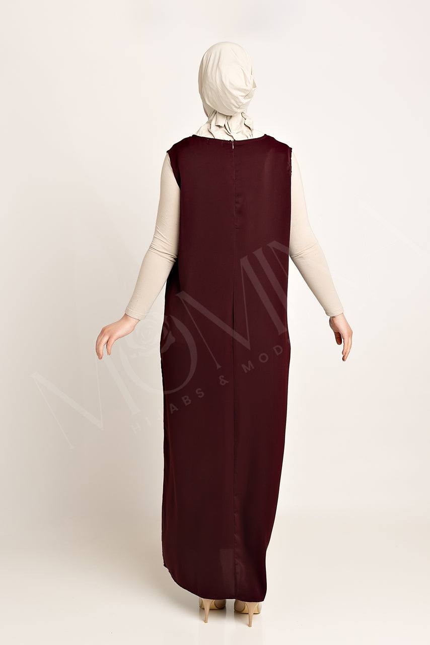 Amal Abaya Inner - Beetroot - Momina Hijabs & Modestwear ™