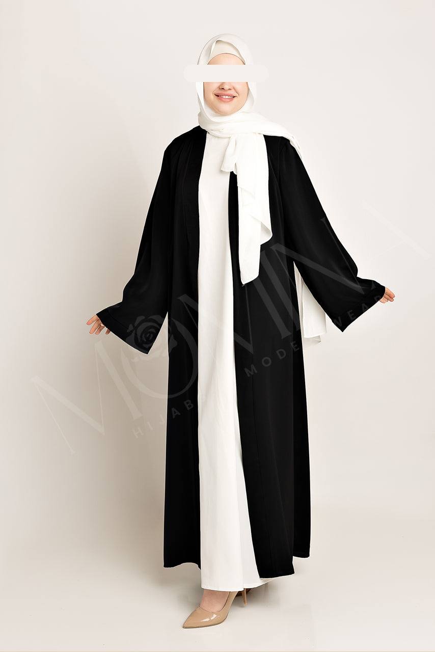 Amal Abaya Outer - Coal - Momina Hijabs & Modestwear ™