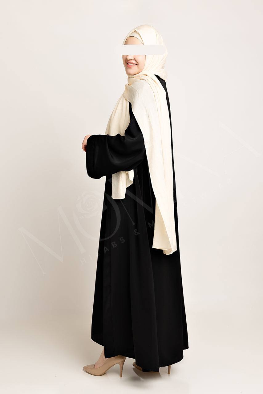 Amal Abaya Outer - Coal - Momina Hijabs & Modestwear ™