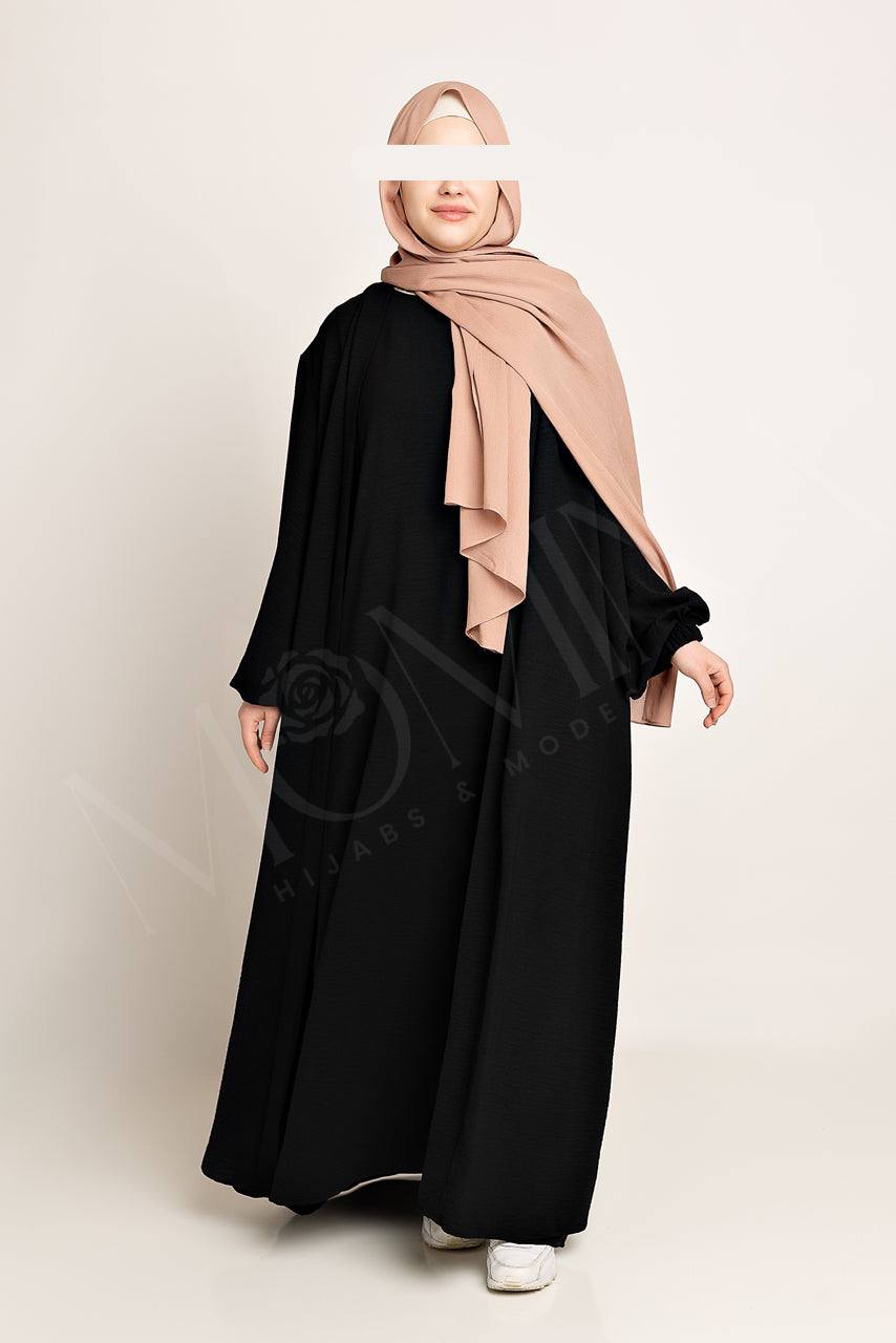 Amani Textured Abaya Set - Smolder - Momina Hijabs & Modestwear ™