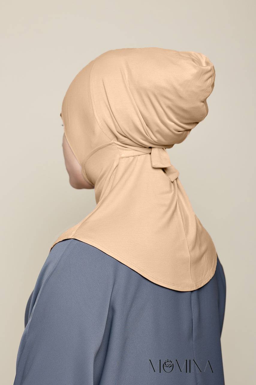 Bamboo Ninja Tie Back Undercap - Nude Brown - Momina Hijabs