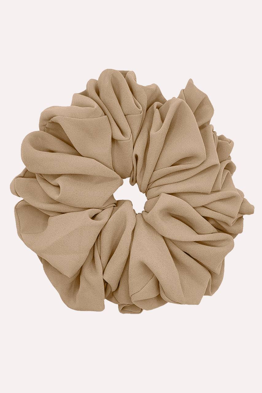 Warm Sand Chiffon Hijab Scrunchie by Momina Hijabs