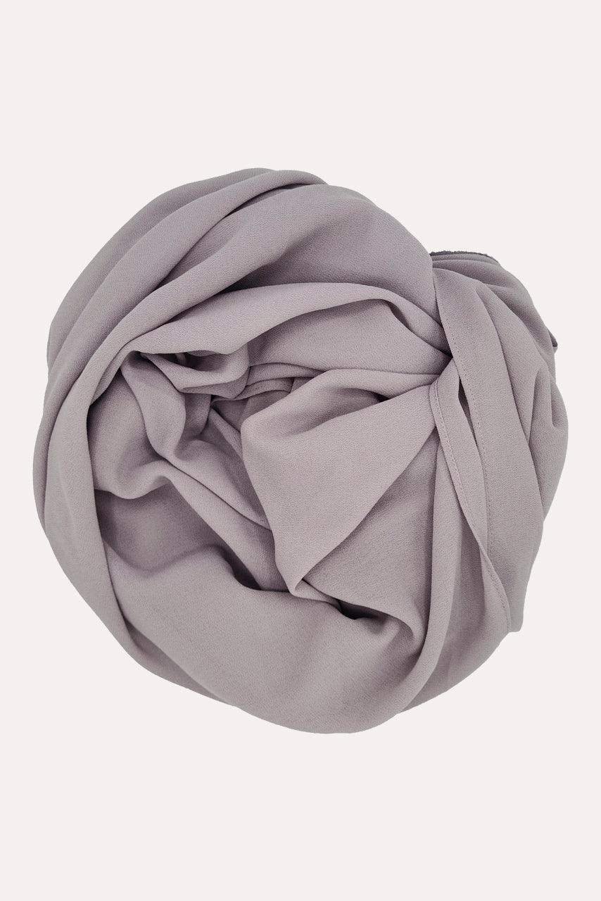 Classic Chiffon Hijab - Falcon Gray - Momina Modestwear