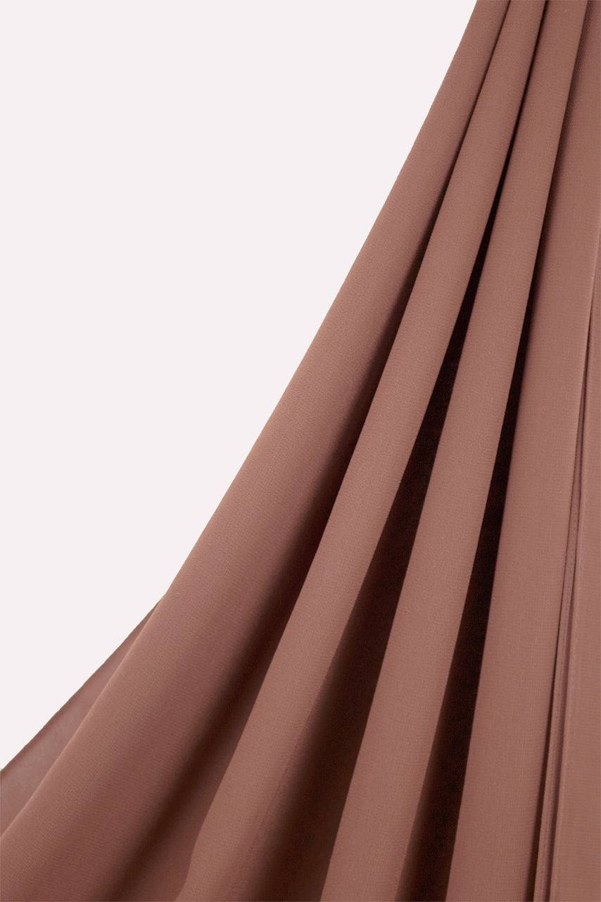 Hanging Classic Chiffon Hijab in Hazelnut by Momina Hijabs