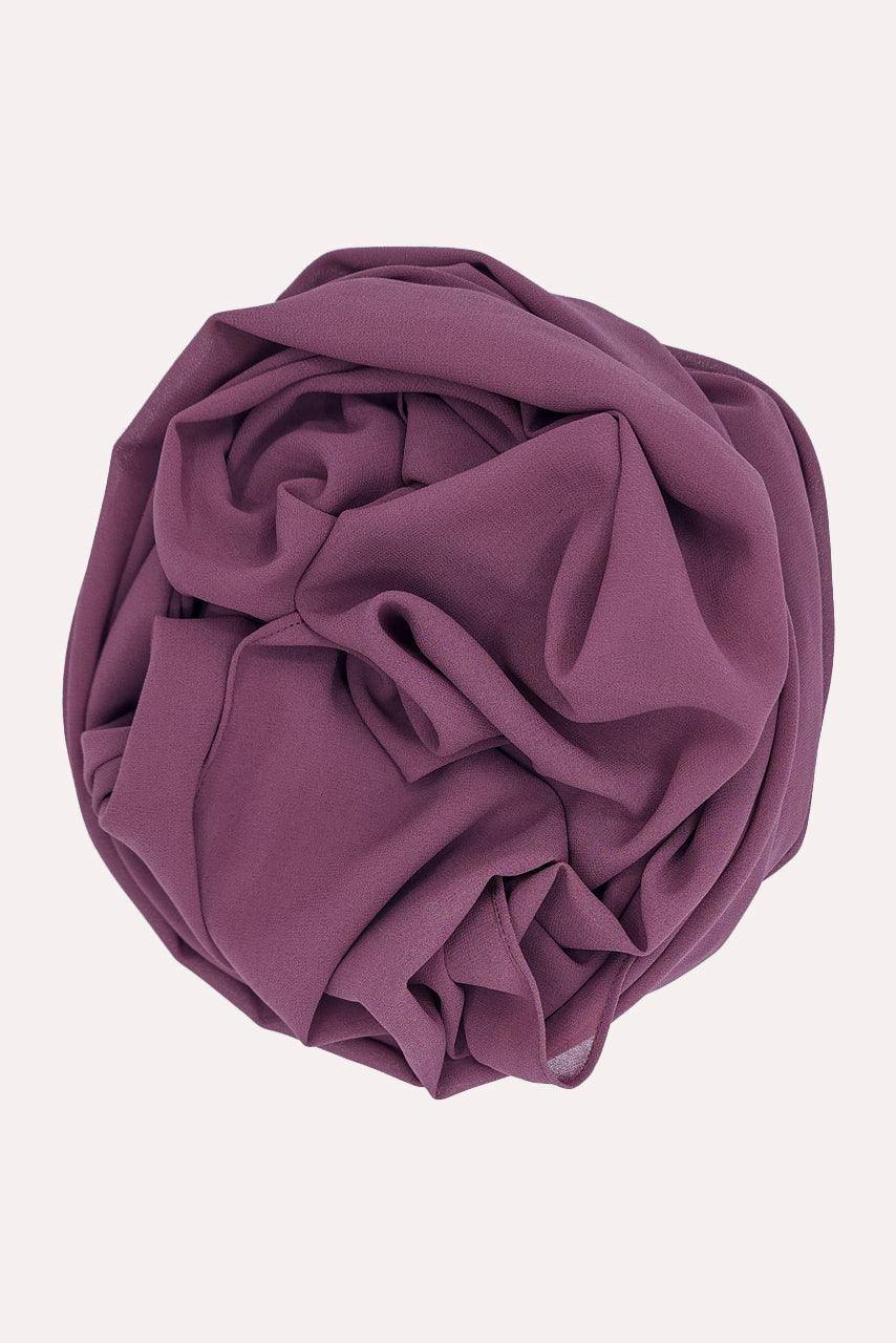 Purple Classic Chiffon Hijab - Orchid - Rolled