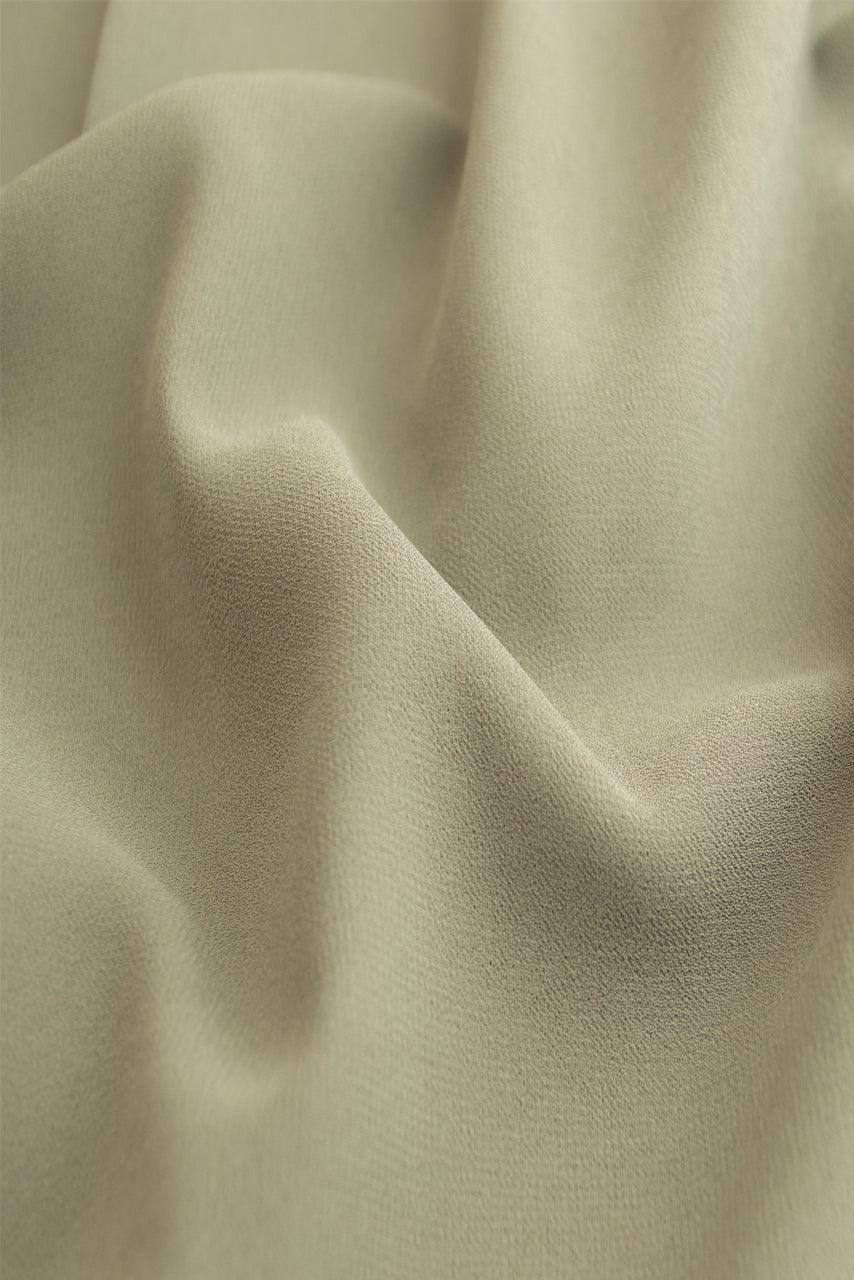 Warm Grey Classic Chiffon Hijab - Stone - Fabric