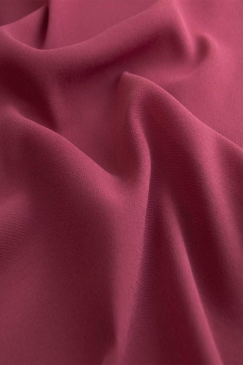 Muted Red Classic Chiffon Hijab - Strawberry - Fabric