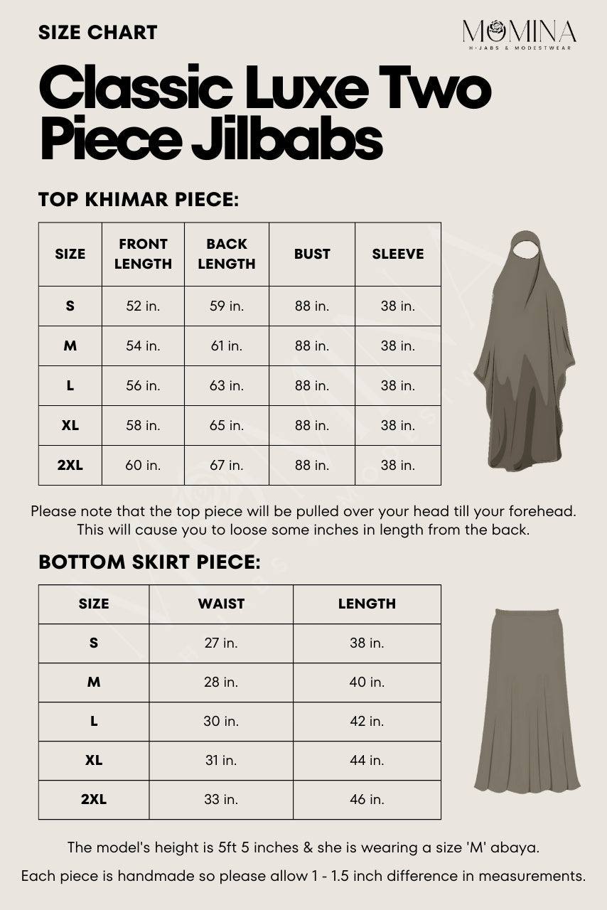 Classic Luxe Two Piece Jilbab - Arwaa - Momina Hijabs
