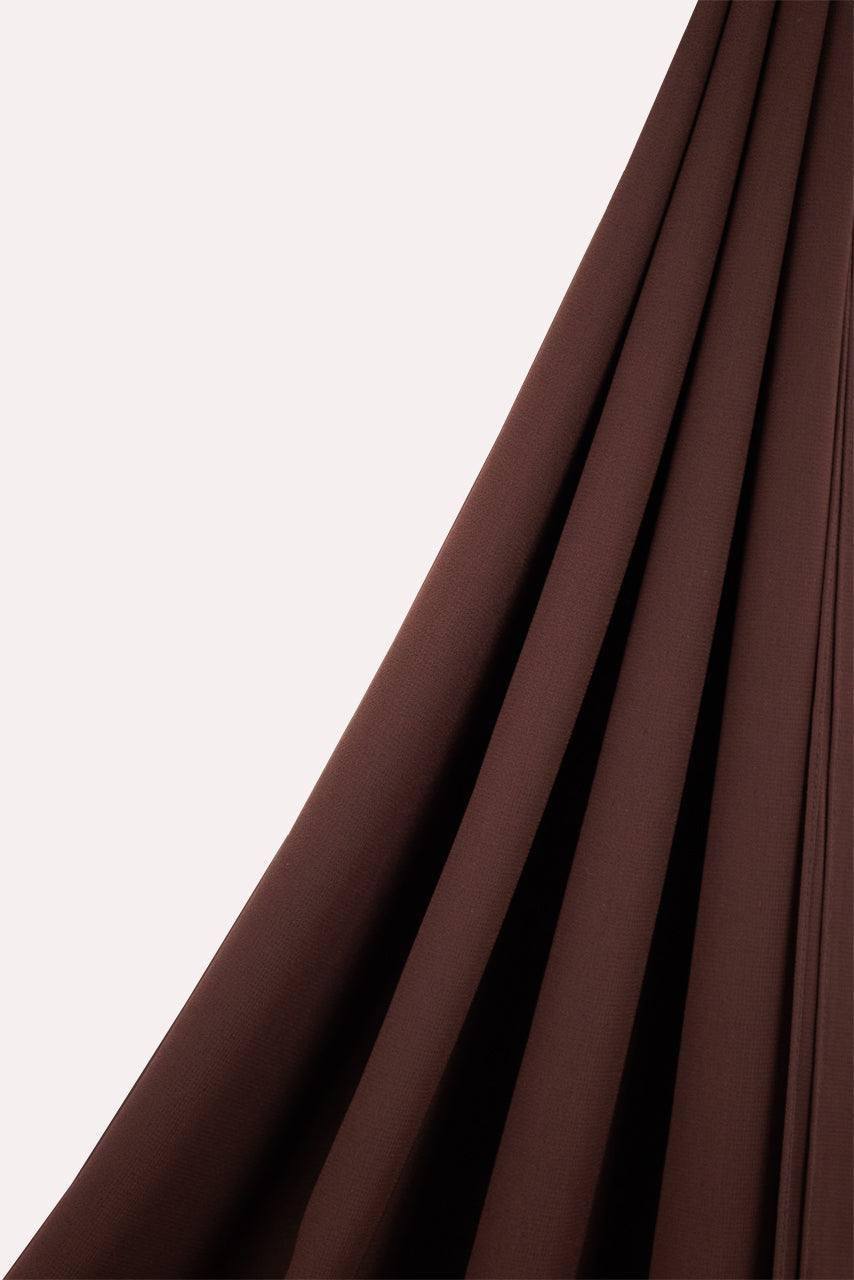 Classic Maxi Chiffon Hijab - Dark Chocolate - Momina Hijabs