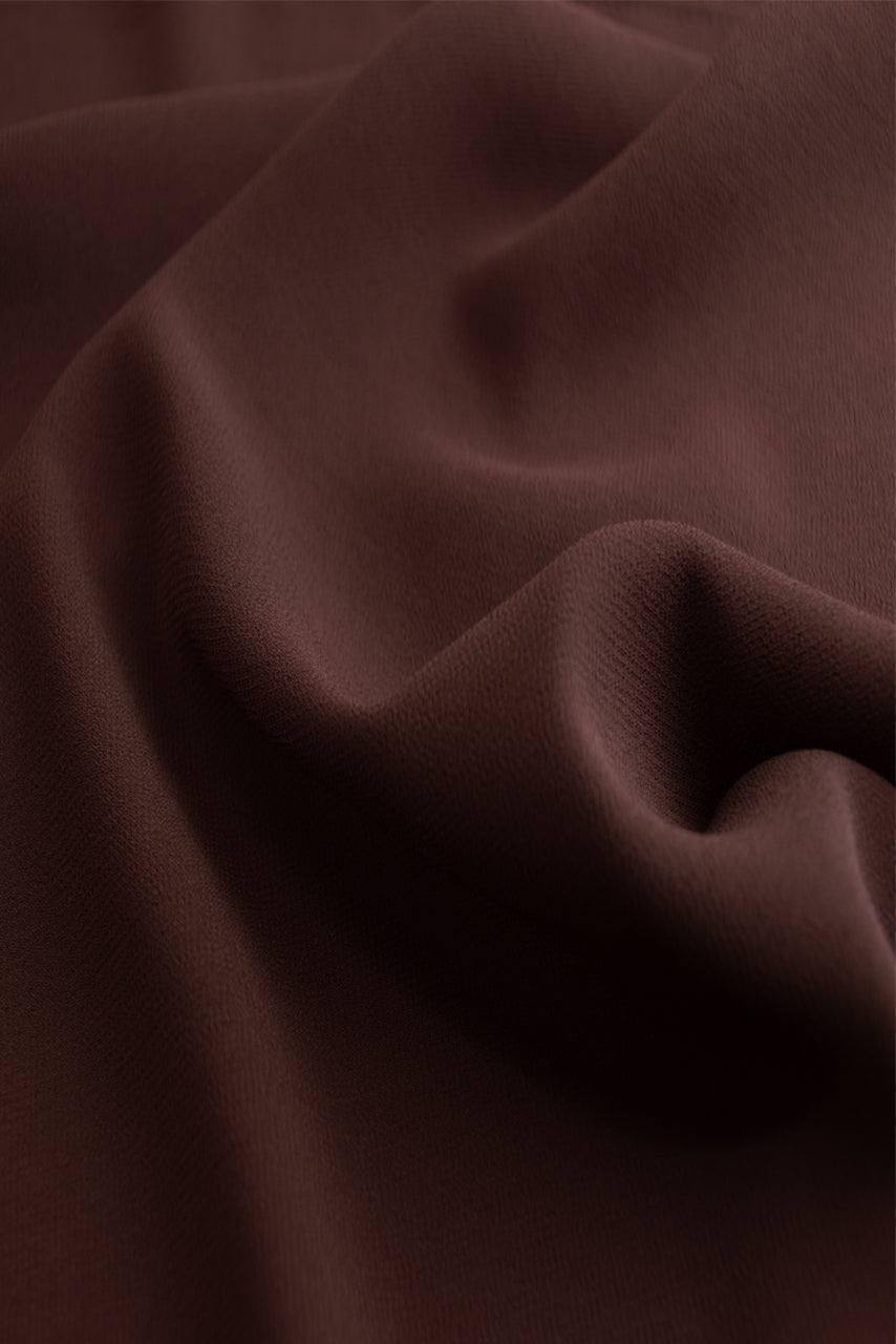 Classic Maxi Chiffon Hijab - Dark Chocolate - Momina Hijabs