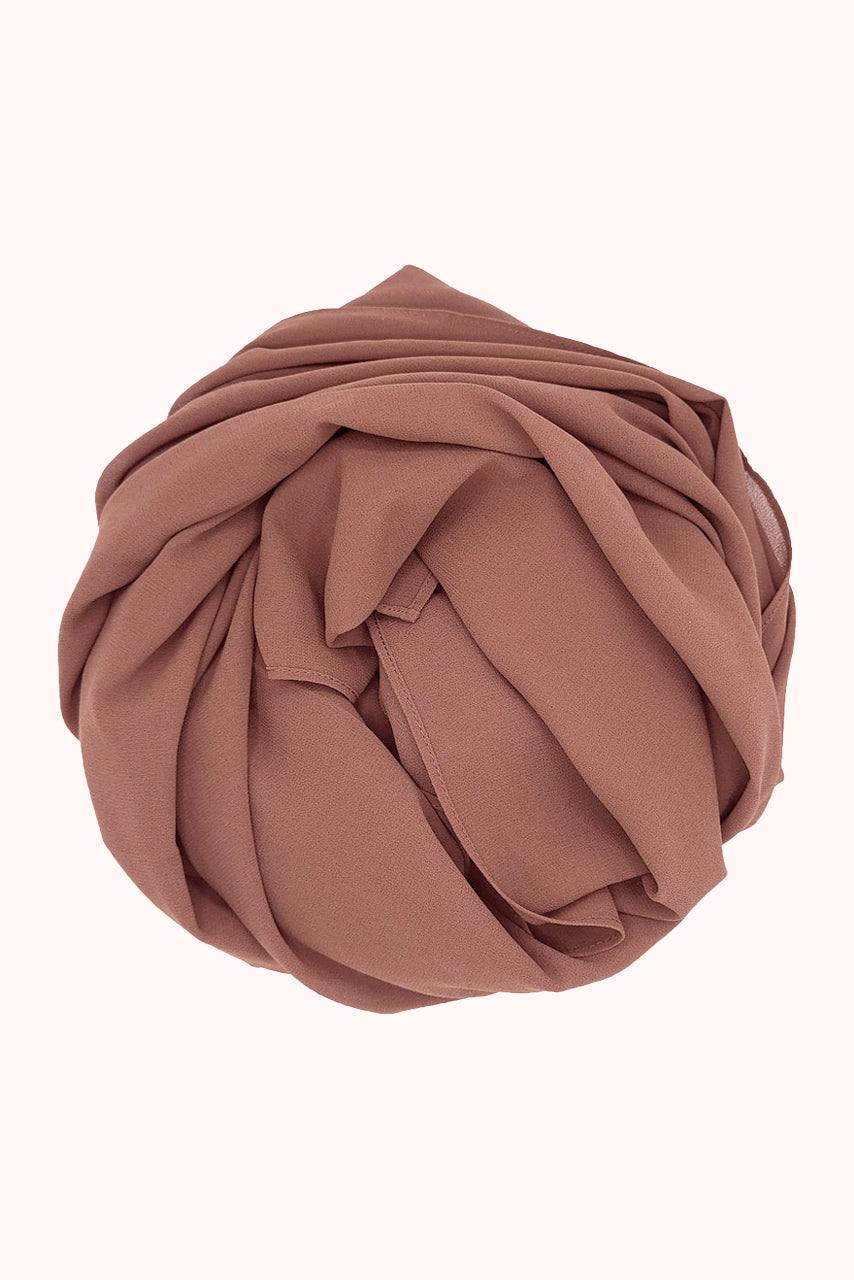  Square Chiffon Hijab Hazelnut by Momina Hijabs