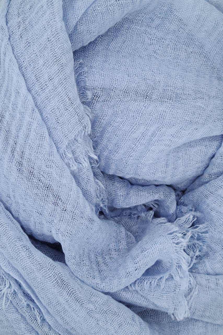 Cotton Crinkle Hijab - Crystal - Light blue color - fabric closeup