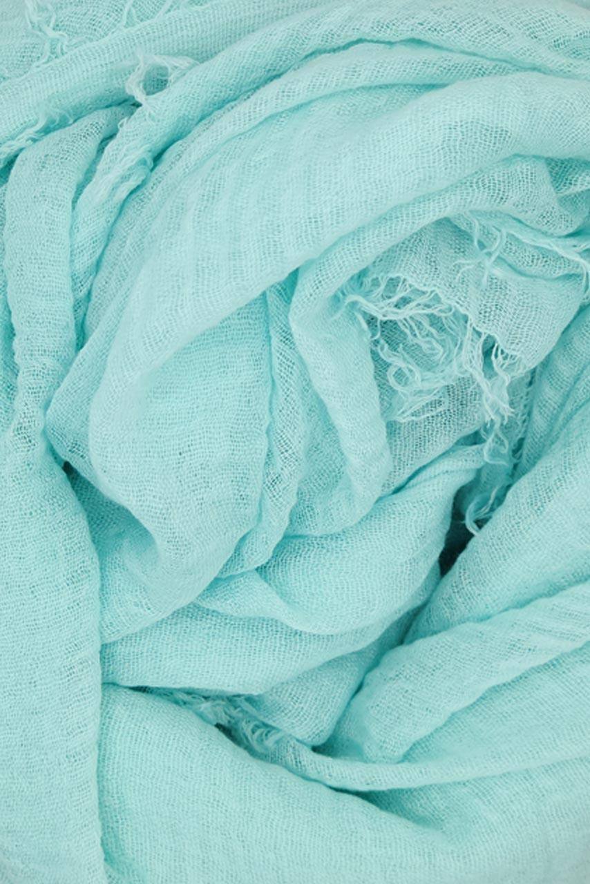 Cotton Crinkle Hijab - Icing - light blue color - fabric closeup