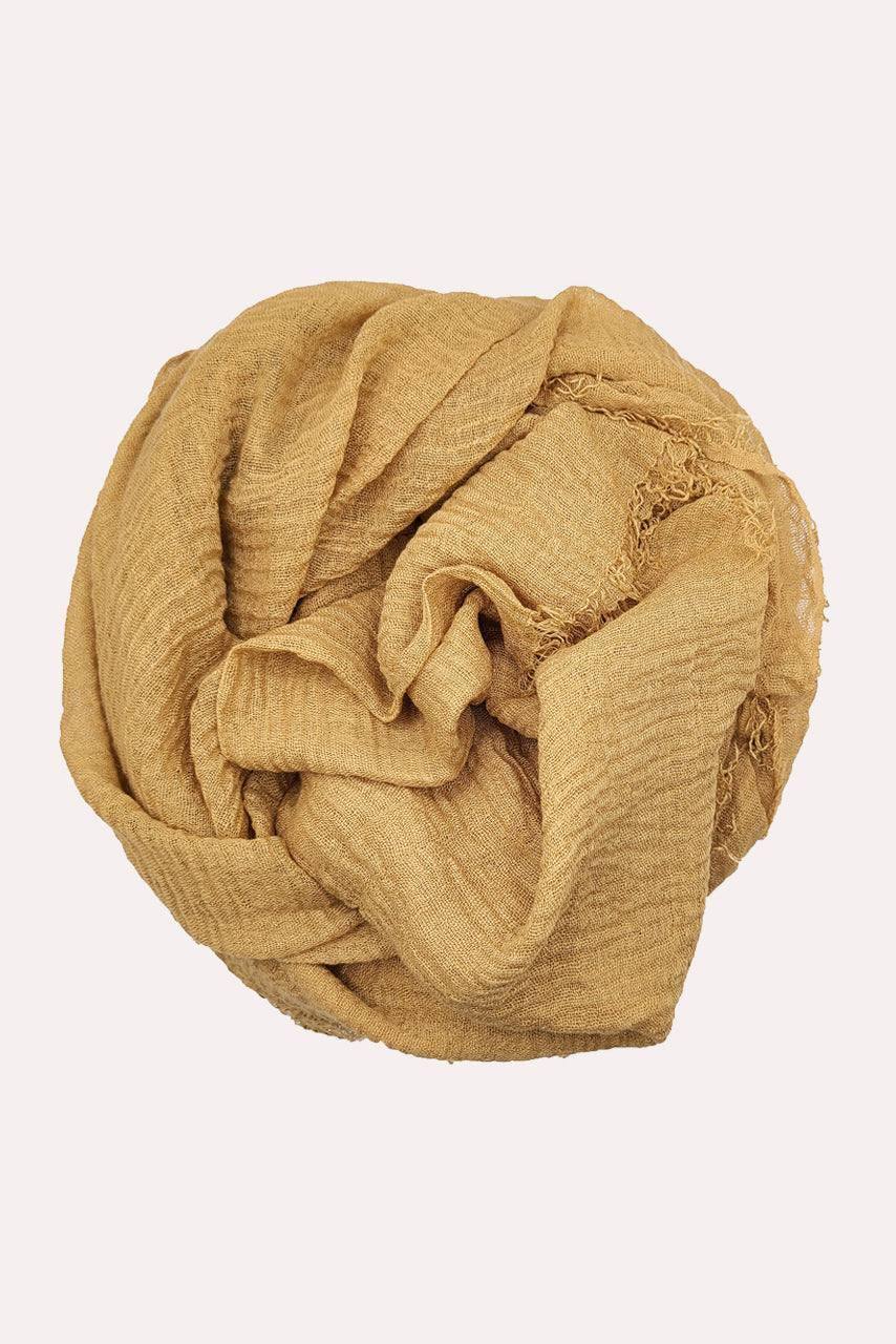Cotton Crinkle Hijab - Marigold - Momina Modestwear