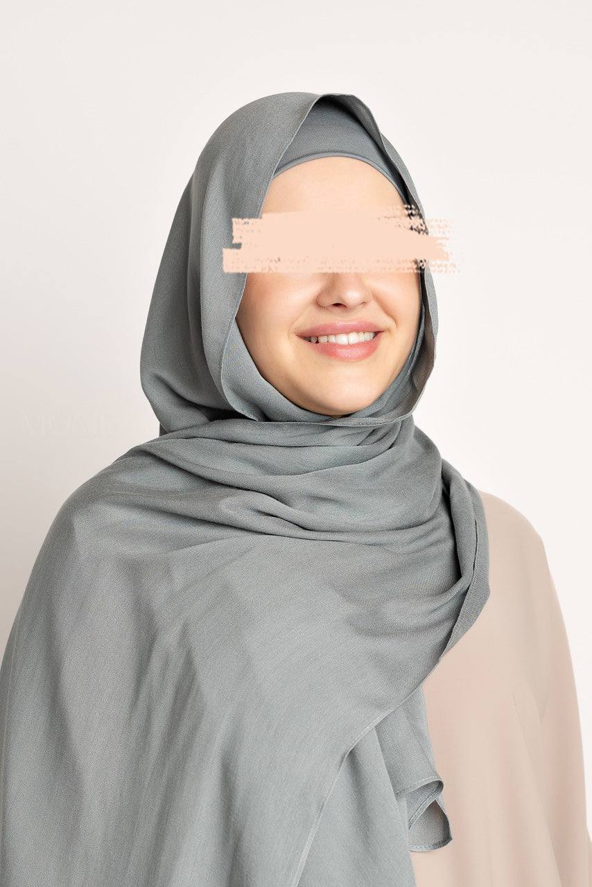 Matching Luxury Modal Hijab & Undercap Set - Anchor | Momina Hijabs