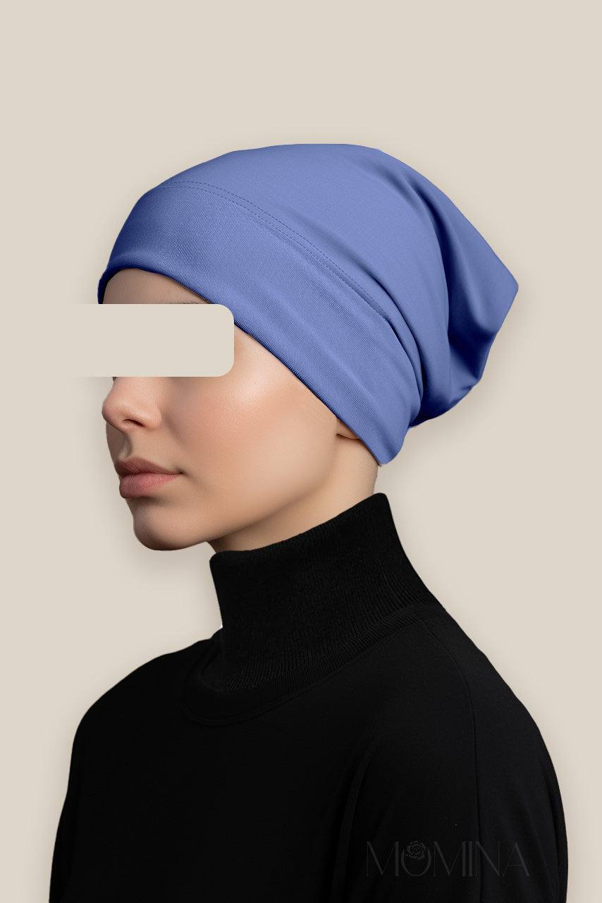 Matching Premium Jersey Hijab & Undercap Set - Blue Ink - Momina Hijabs