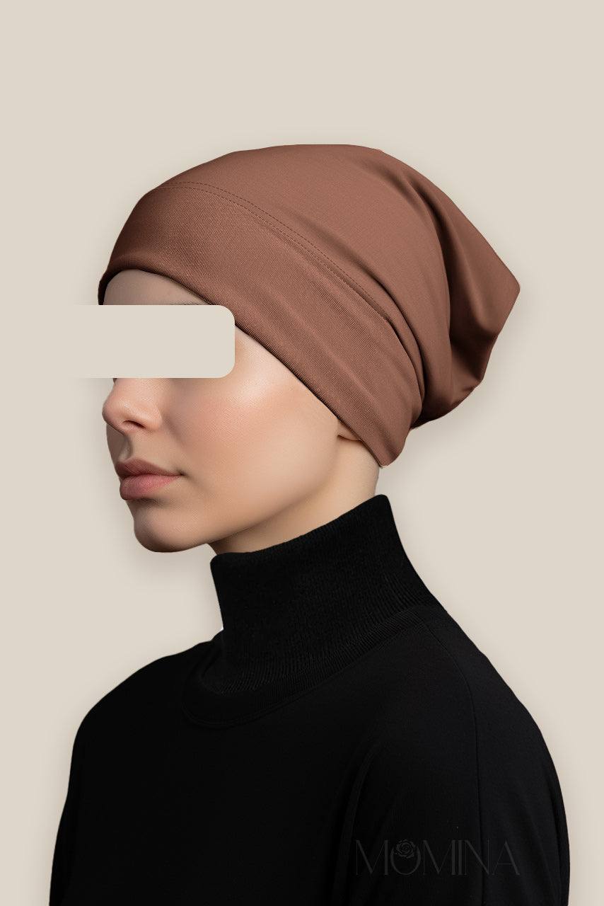 Matching Premium Jersey Hijab & Undercap Set - Chestnut - Momina Hijabs