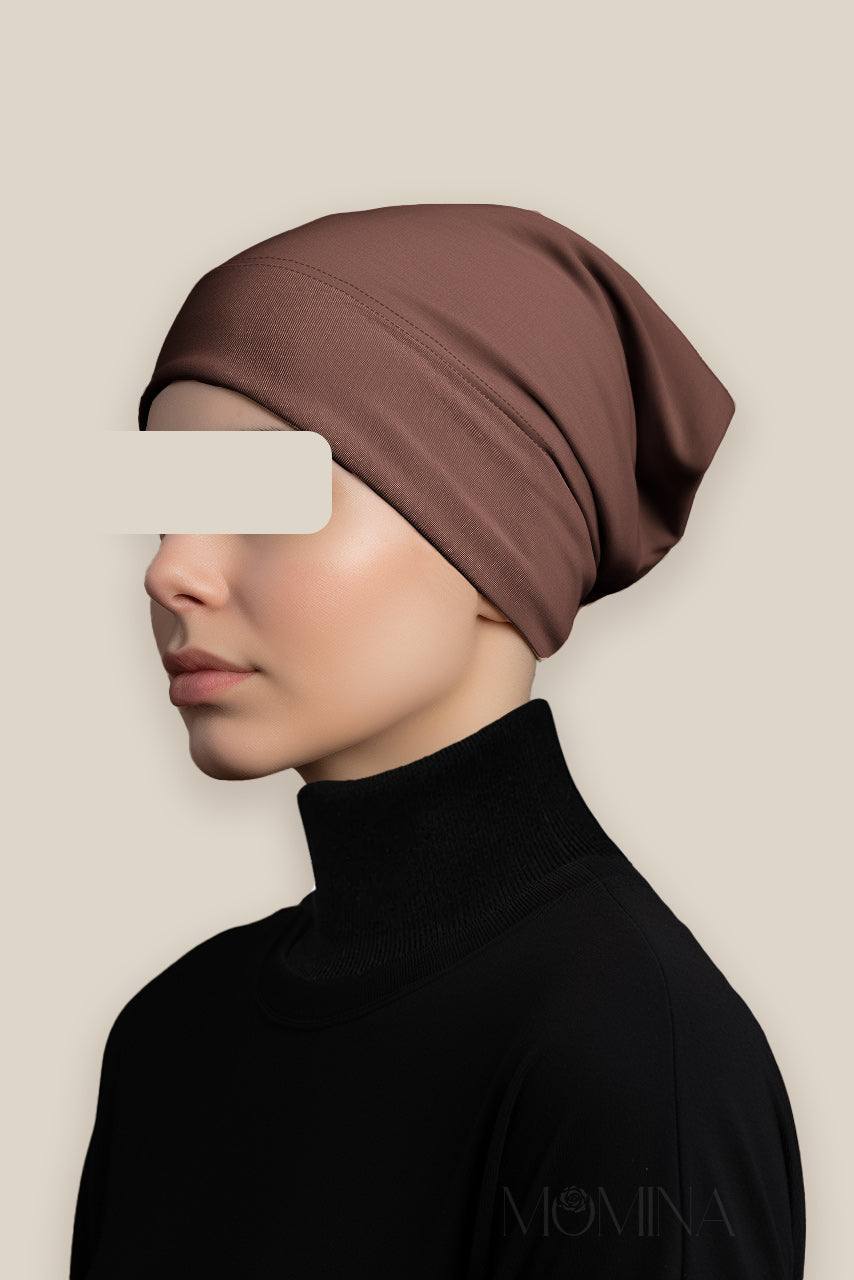 Matching Premium Jersey Hijab & Undercap Set - Chocolate Chip - Momina Hijabs
