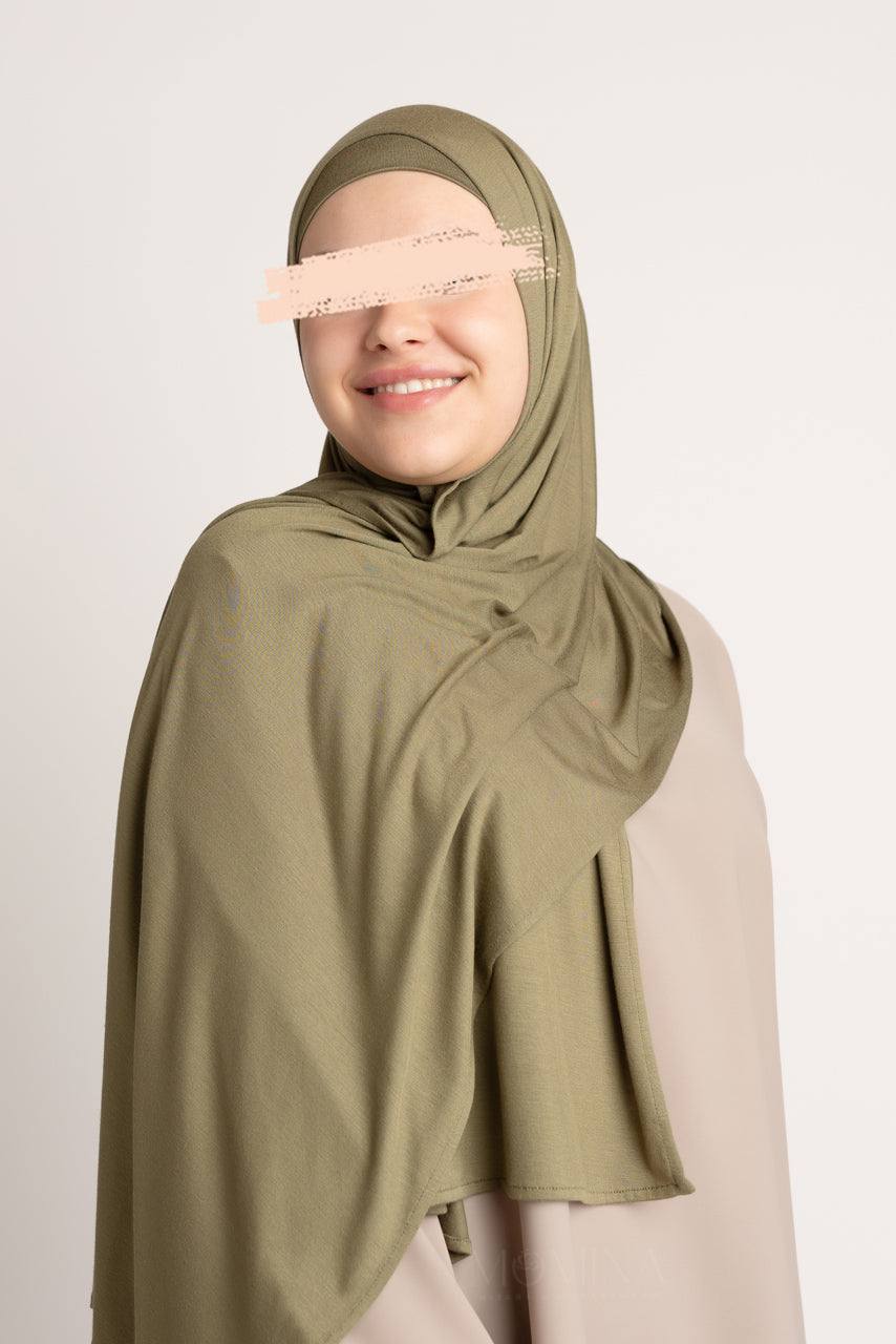 Matching Premium Jersey Hijab & Undercap Set - Jalapeno - Momina Hijabs & Modestwear