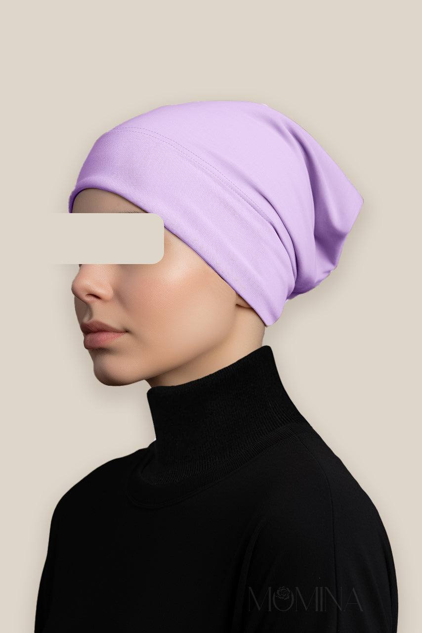 Matching Premium Jersey Hijab & Undercap Set - Lavender Ice - Momina Hijabs