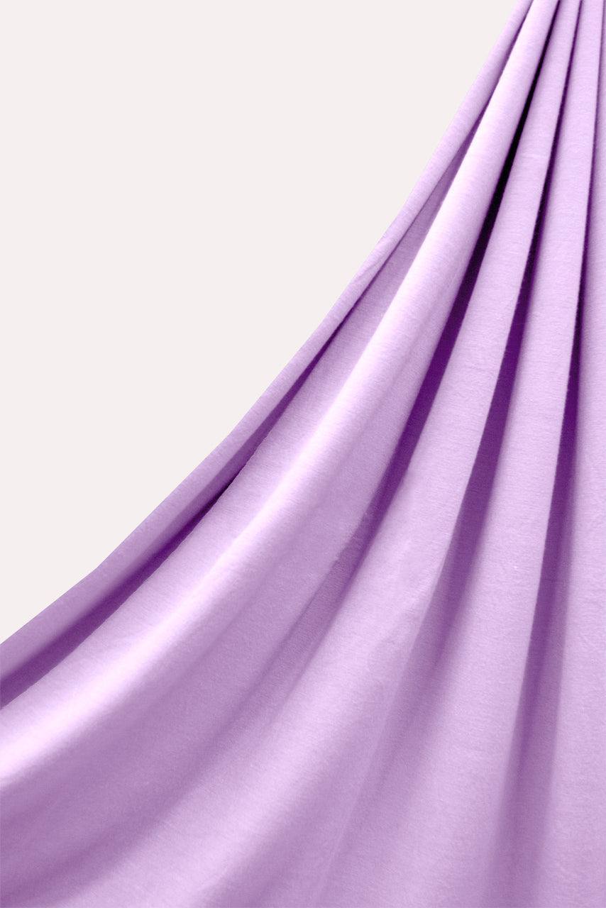 Matching Premium Jersey Hijab & Undercap Set - Lavender Ice - Momina Hijabs