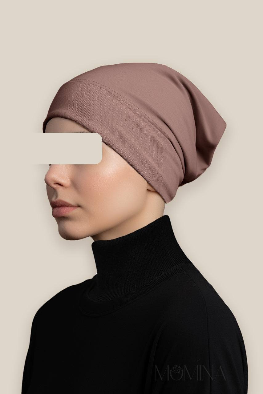 Matching Premium Jersey Hijab & Undercap Set - Mocha - Momina Hijabs