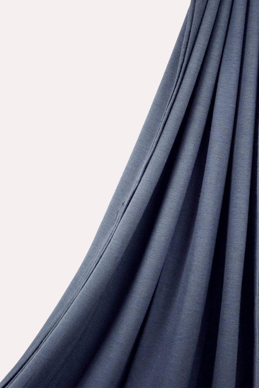 Matching Premium Jersey Hijab & Undercap Set - Whale Blue - Momina Hijabs